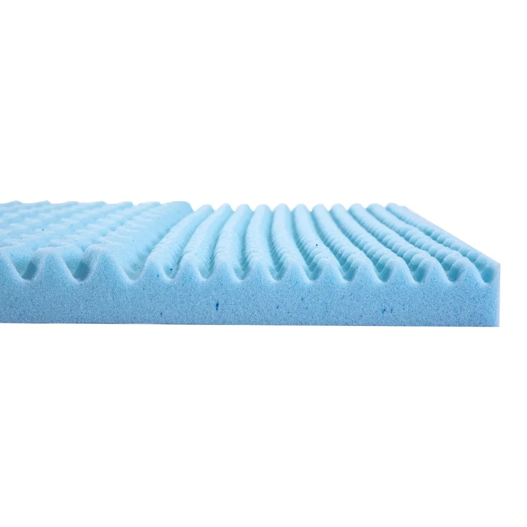 2 Inch Cooling Gel Infused 5-Zone Twin XL Memory Foam Mattress Topper with CertiPUR-US Certified Foam