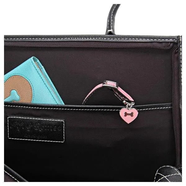 Blue Denim & Black Leather Carrier