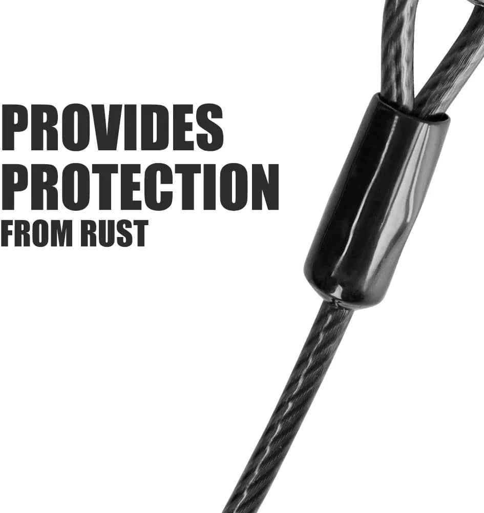 BV Dog Tie Out Cable 25 Feet - Heavy Duty Dog Lead Up to 250 Pounds - Reflective & Rust-Free with Quick Release Swivel Clips & 360 Rotating Clasp - Tangle-Free Dogs Runner for Yard (Grey, Single)