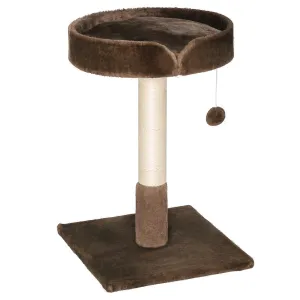 Cat Tree w / Sisal Scratching Post & Ball Toy - Brown