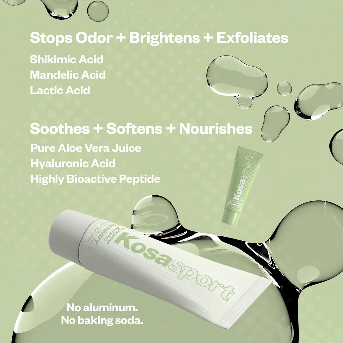 Chemistry AHA Serum Deodorant, Fragrance Free