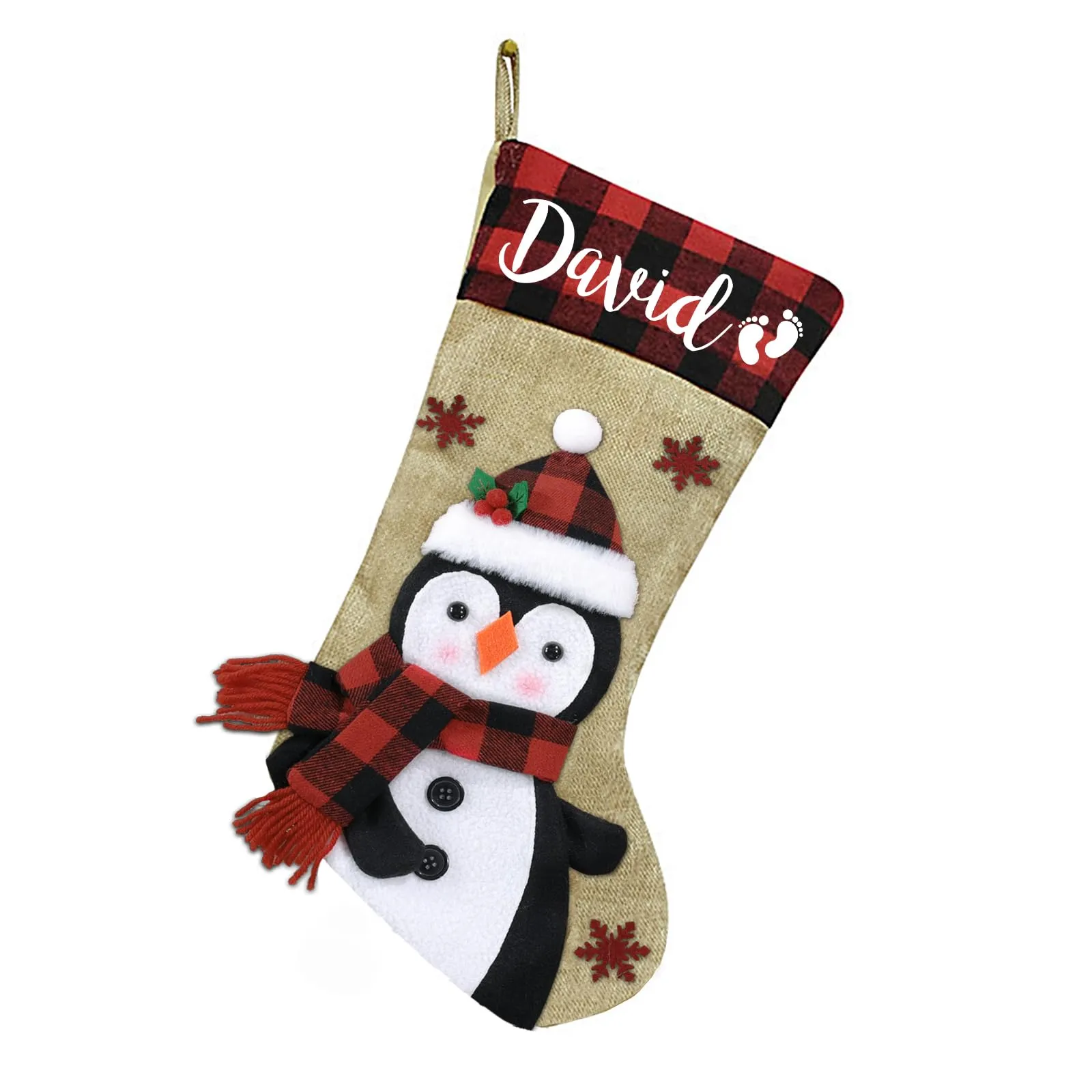 Christmas Stockings Personalized with Name, 18"  Burlap