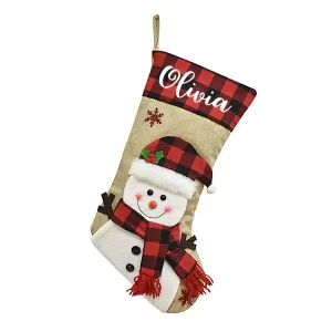 Christmas Stockings Personalized with Name, 18"  Burlap
