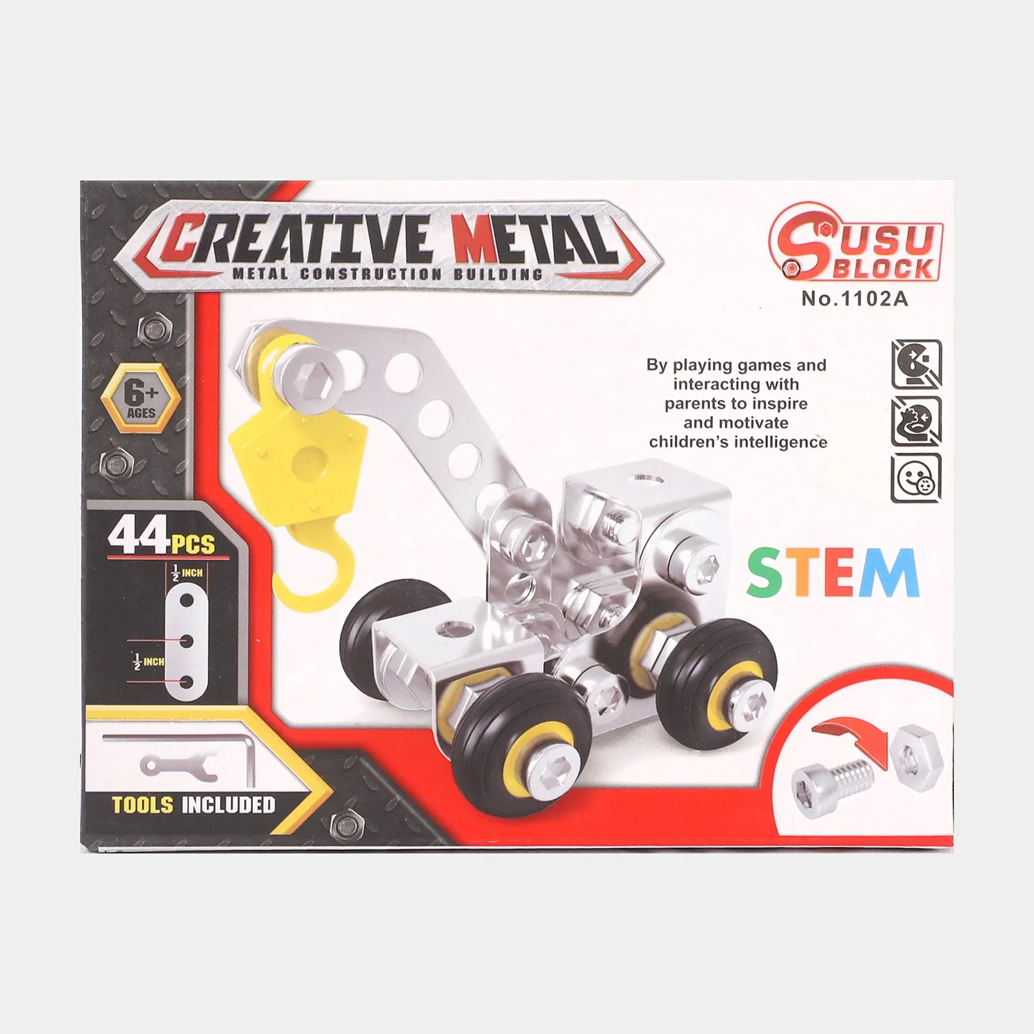 Creative Metal Block Toy For Kids | 44PCs