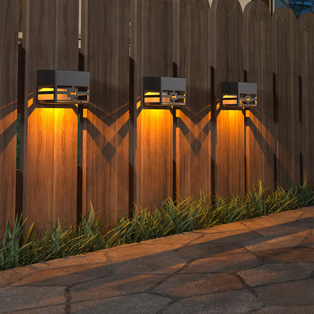 Decorative Solar Powered LED Outdoor Wall Light