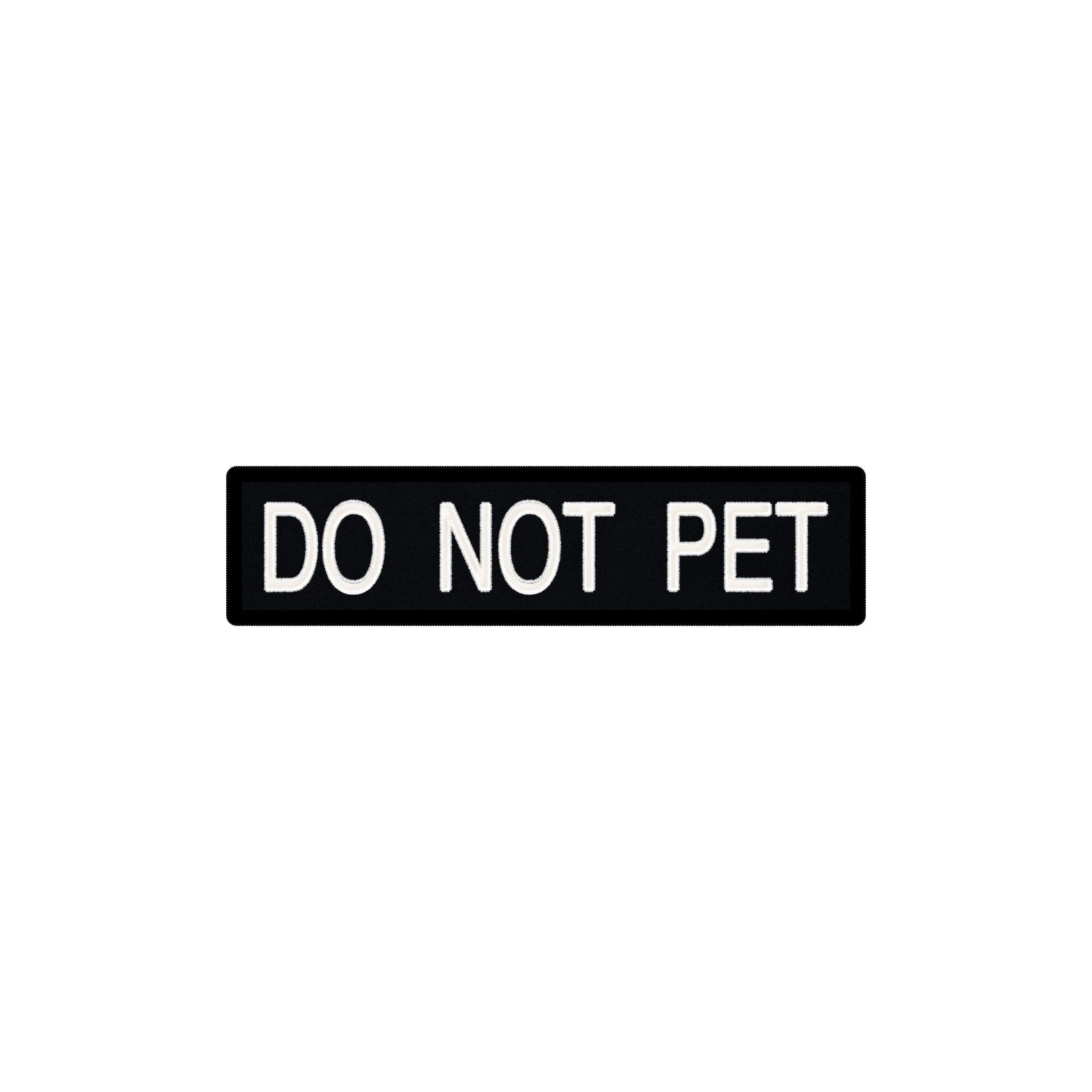 Embroidered Non-Reflective ID Patch Black - 1.5" x 6"
