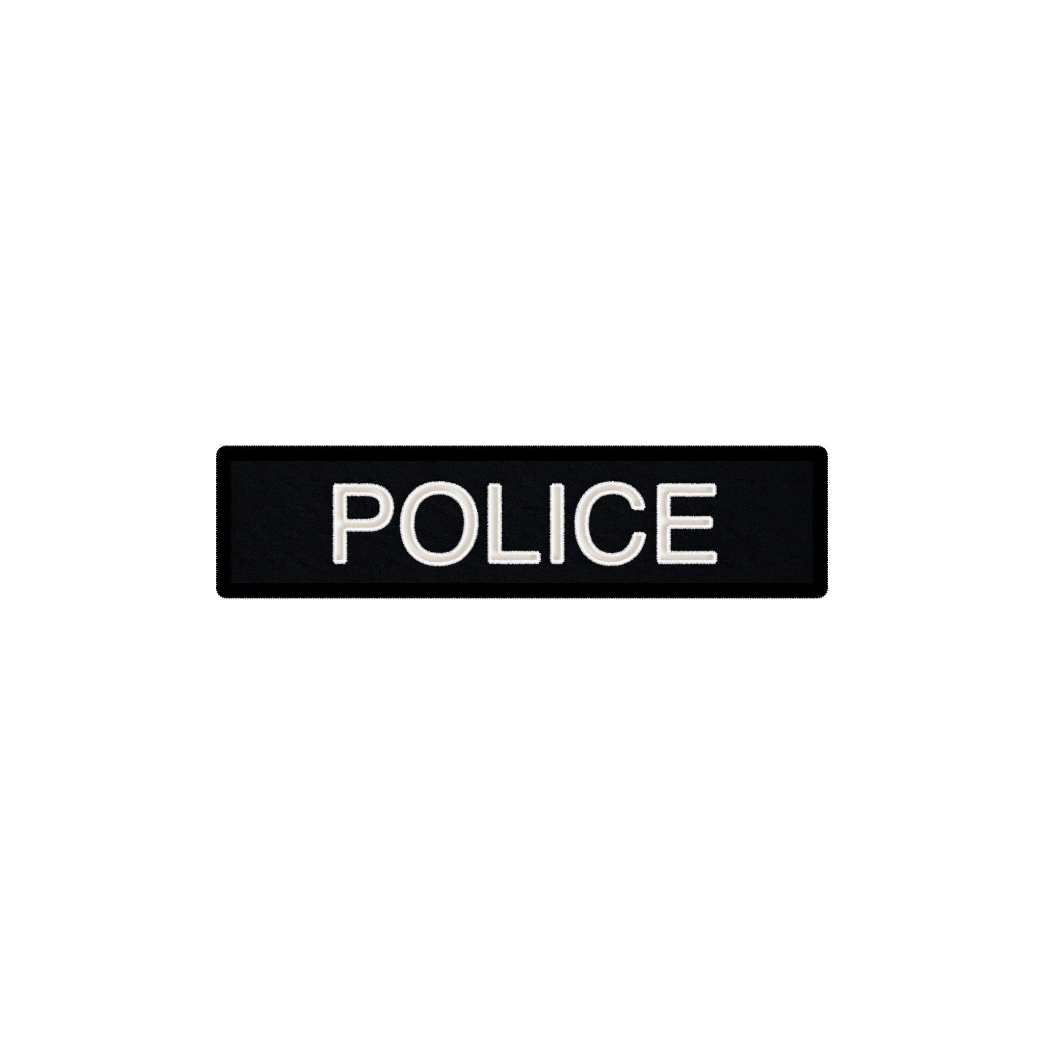 Embroidered Non-Reflective ID Patch Black - 1.5" x 6"