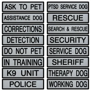 Embroidered Reflective ID Patch - 1.5" x 6"