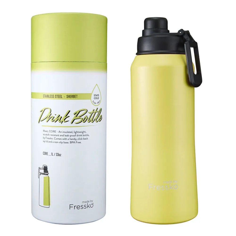 Fressko Insulated Stainless Steel Bottle CORE 1L  Sip Lid