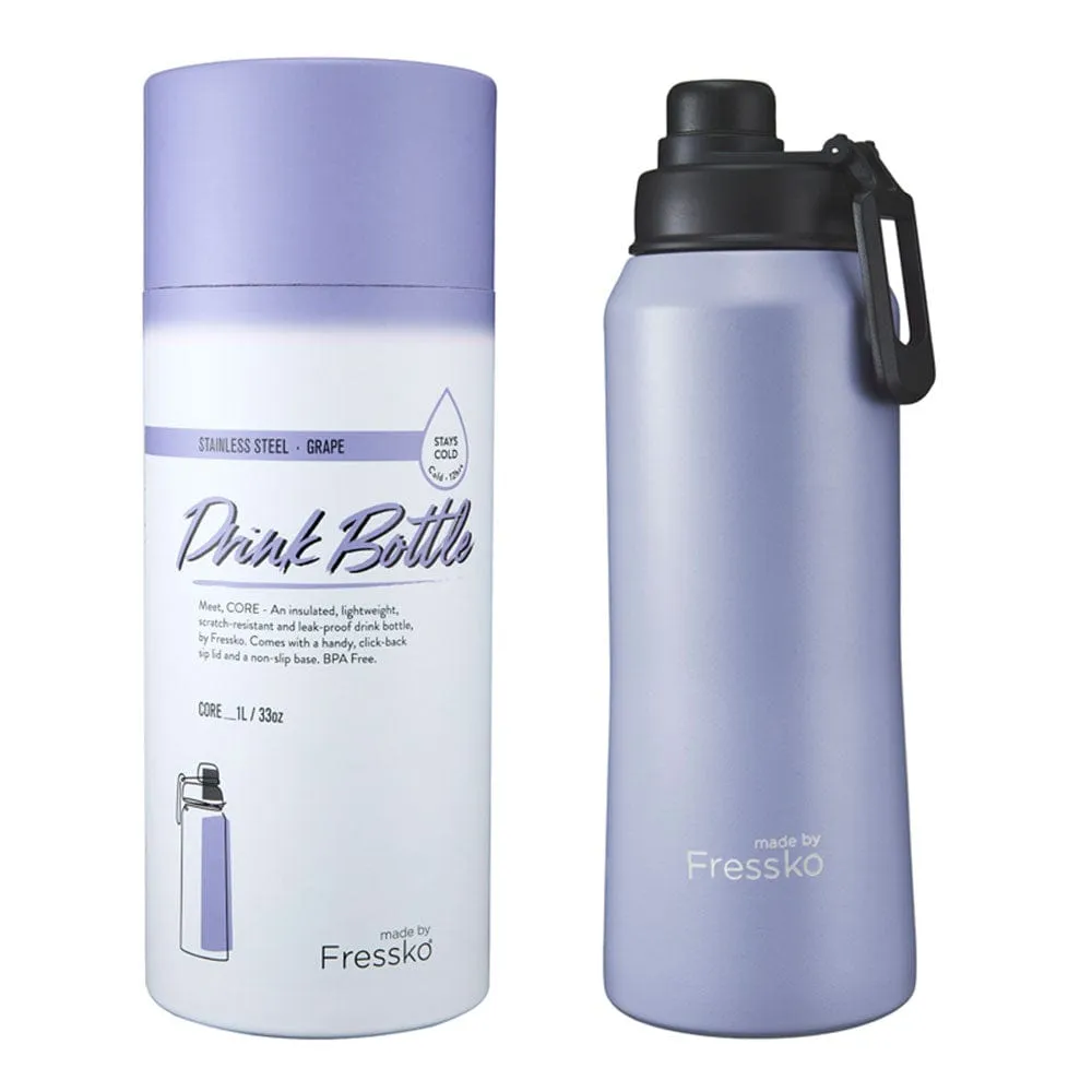 Fressko Insulated Stainless Steel Bottle CORE 1L  Sip Lid