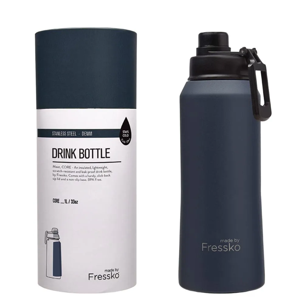 Fressko Insulated Stainless Steel Bottle CORE 1L  Sip Lid