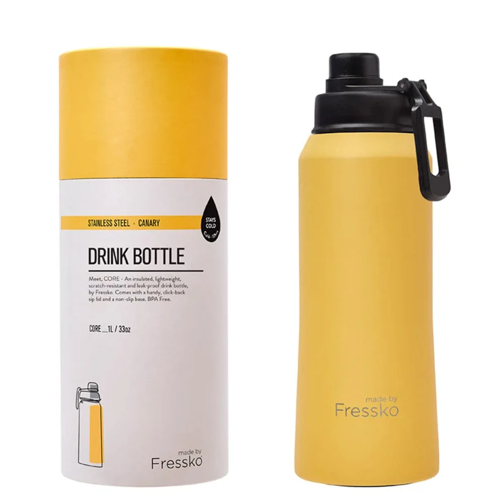 Fressko Insulated Stainless Steel Bottle CORE 1L  Sip Lid