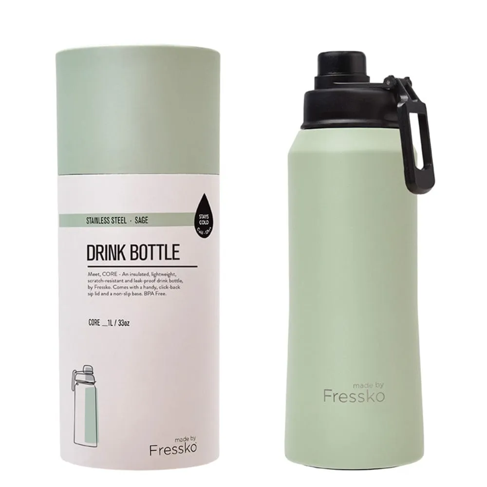 Fressko Insulated Stainless Steel Bottle CORE 1L  Sip Lid