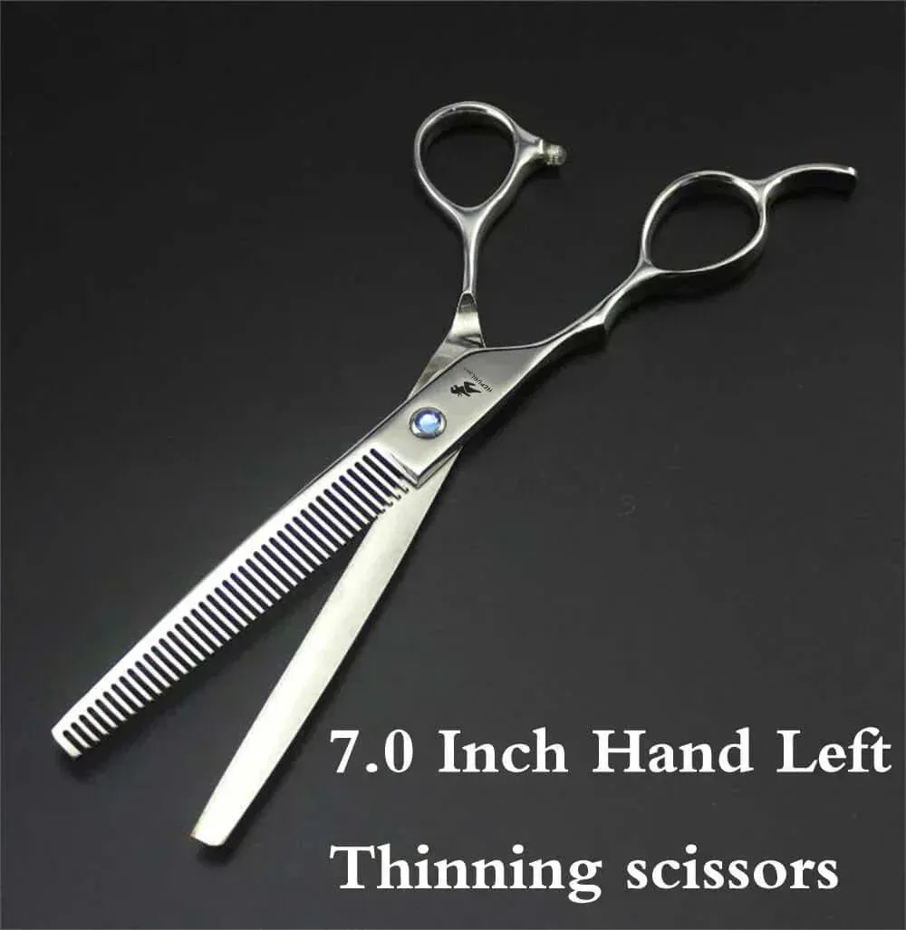 Grooming Kit "7" Pro Pet  – Curved, Thinning & Left-Handed Scissors Set