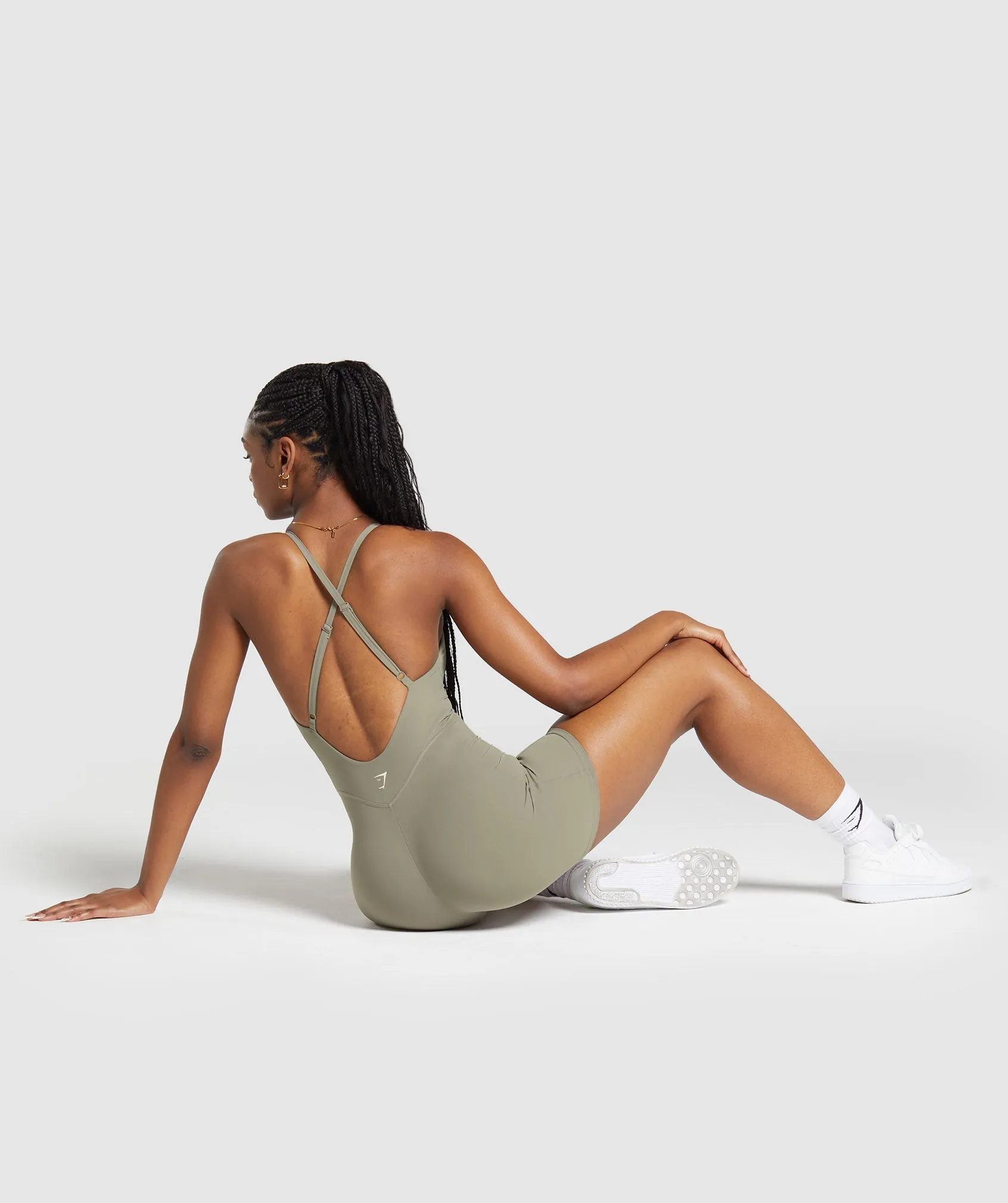 Gymshark Strappy All in One - Linen Brown