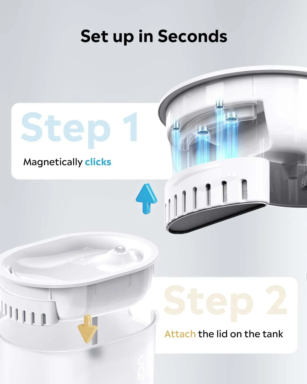 LED & Stainless Steel Fountain Combo
