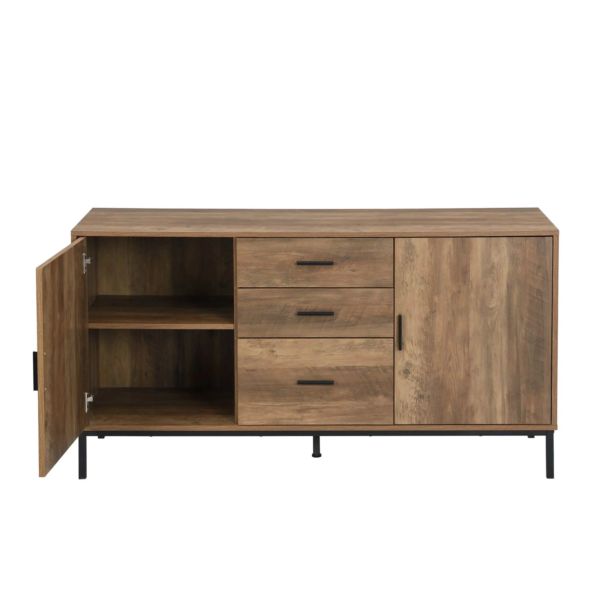 MerryLuk Bronx Buffet Sideboard Cabinet with Pet House Bedside Table Bundle