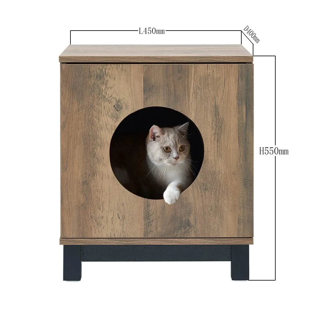 MerryLuk Bronx Buffet Sideboard Cabinet with Pet House Bedside Table Bundle