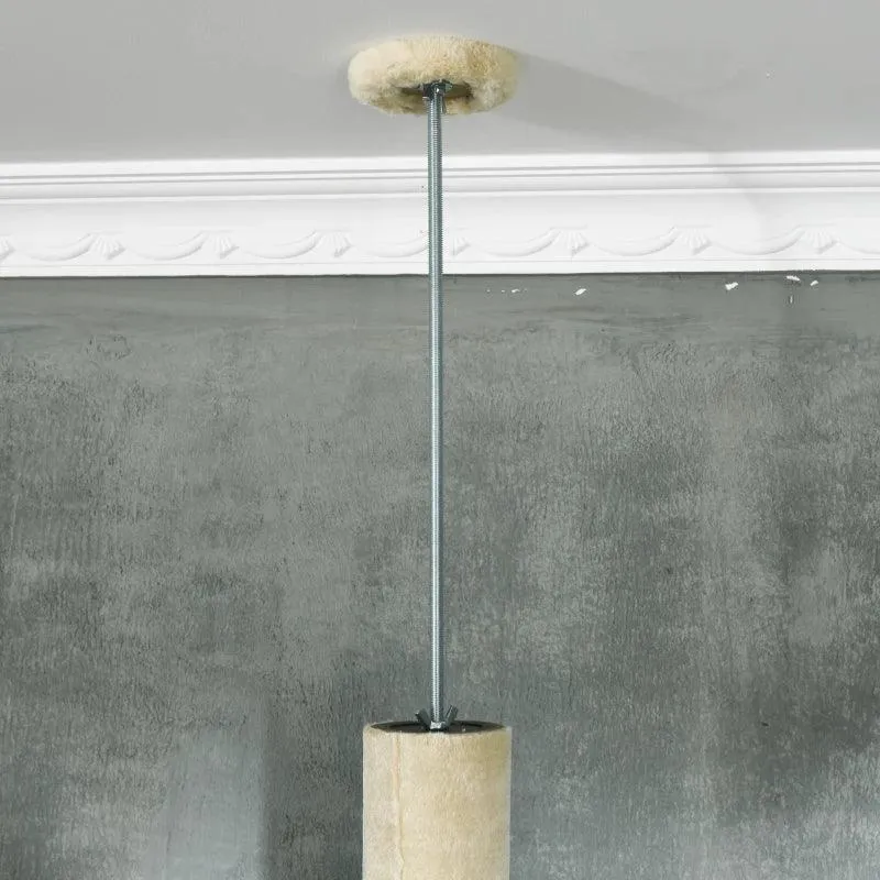 Multi-level Cat Tree w/ Scratchers, Cat House, 225-255cm - Beige