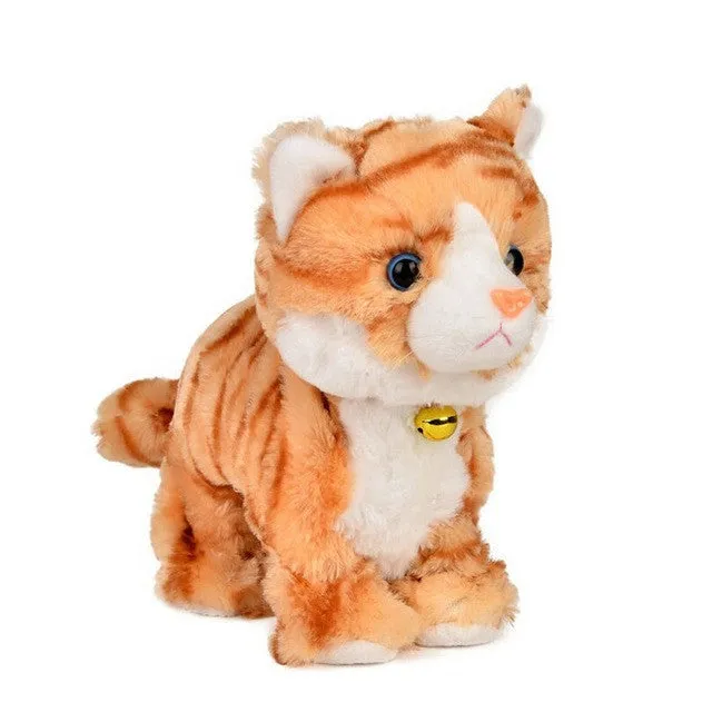 New Year Christmas Toys For Children Gift Electronic pet electric cat BrinquedosWalking Barking Musical Interactive Robot Cat