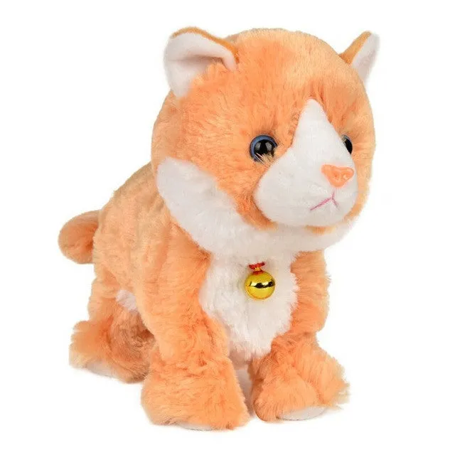 New Year Christmas Toys For Children Gift Electronic pet electric cat BrinquedosWalking Barking Musical Interactive Robot Cat