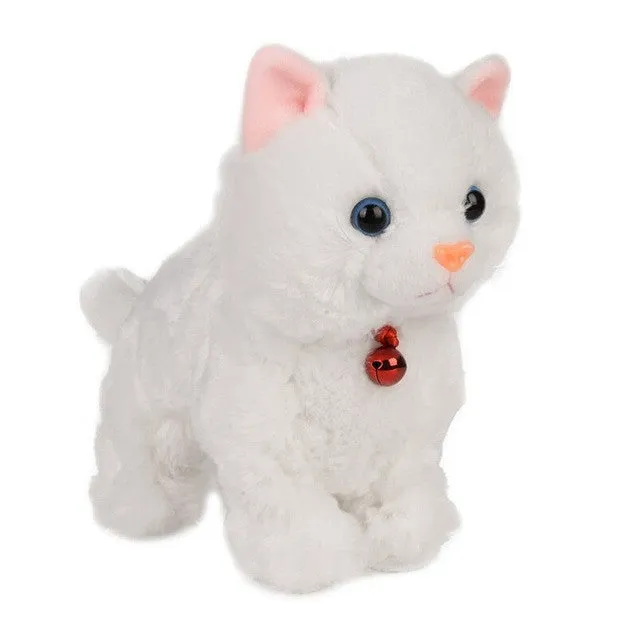 New Year Christmas Toys For Children Gift Electronic pet electric cat BrinquedosWalking Barking Musical Interactive Robot Cat