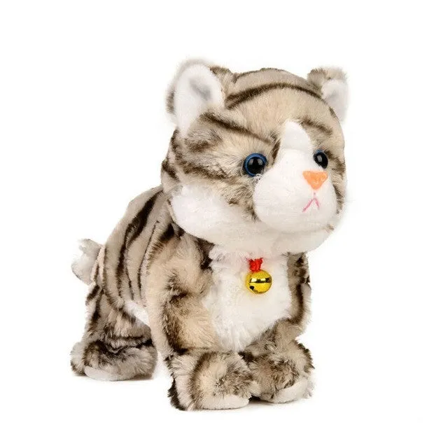 New Year Christmas Toys For Children Gift Electronic pet electric cat BrinquedosWalking Barking Musical Interactive Robot Cat
