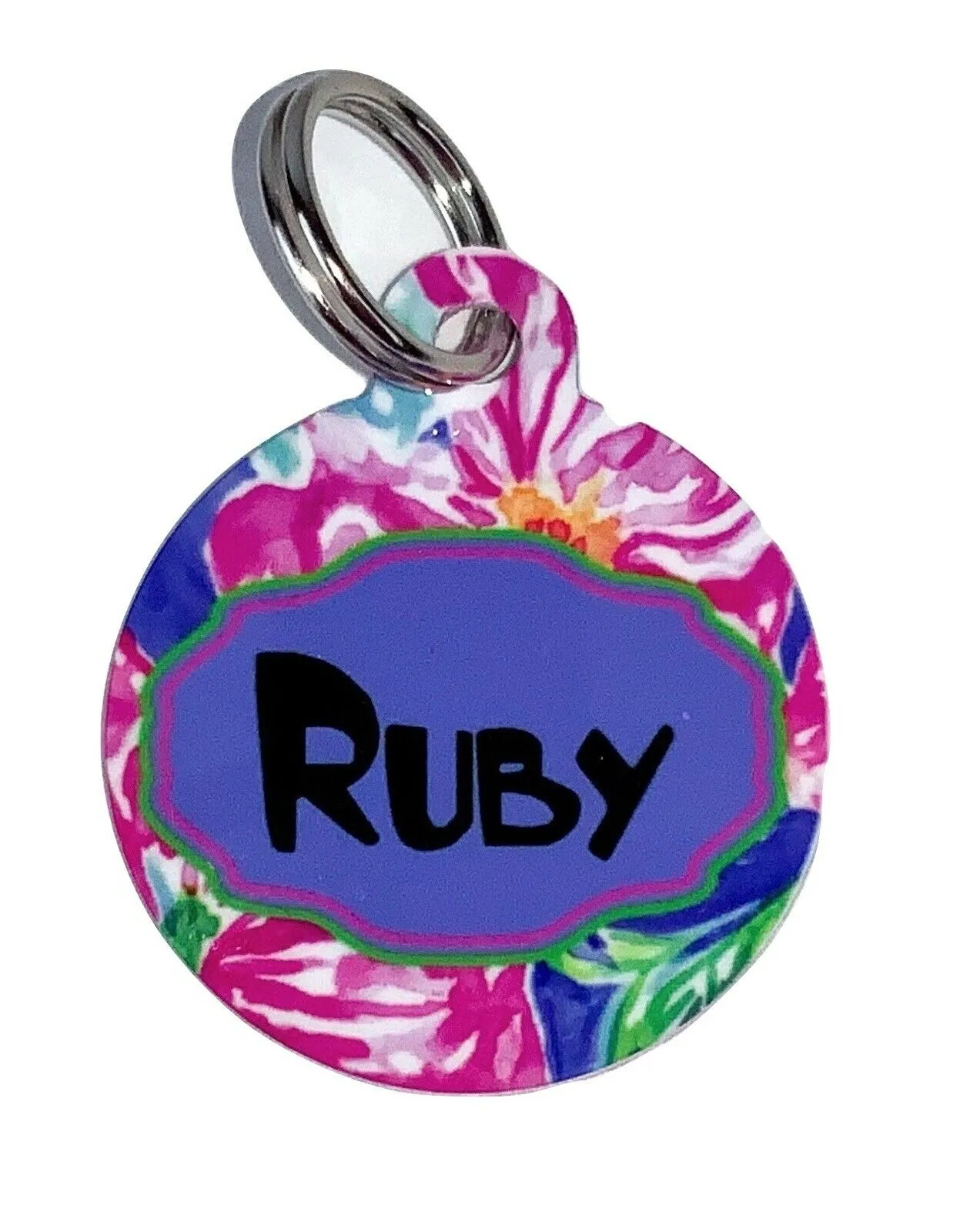 Pet ID Tag Chucky Personalized Custom Double Sided Pet Tag w/name & number Petcollarshandmade