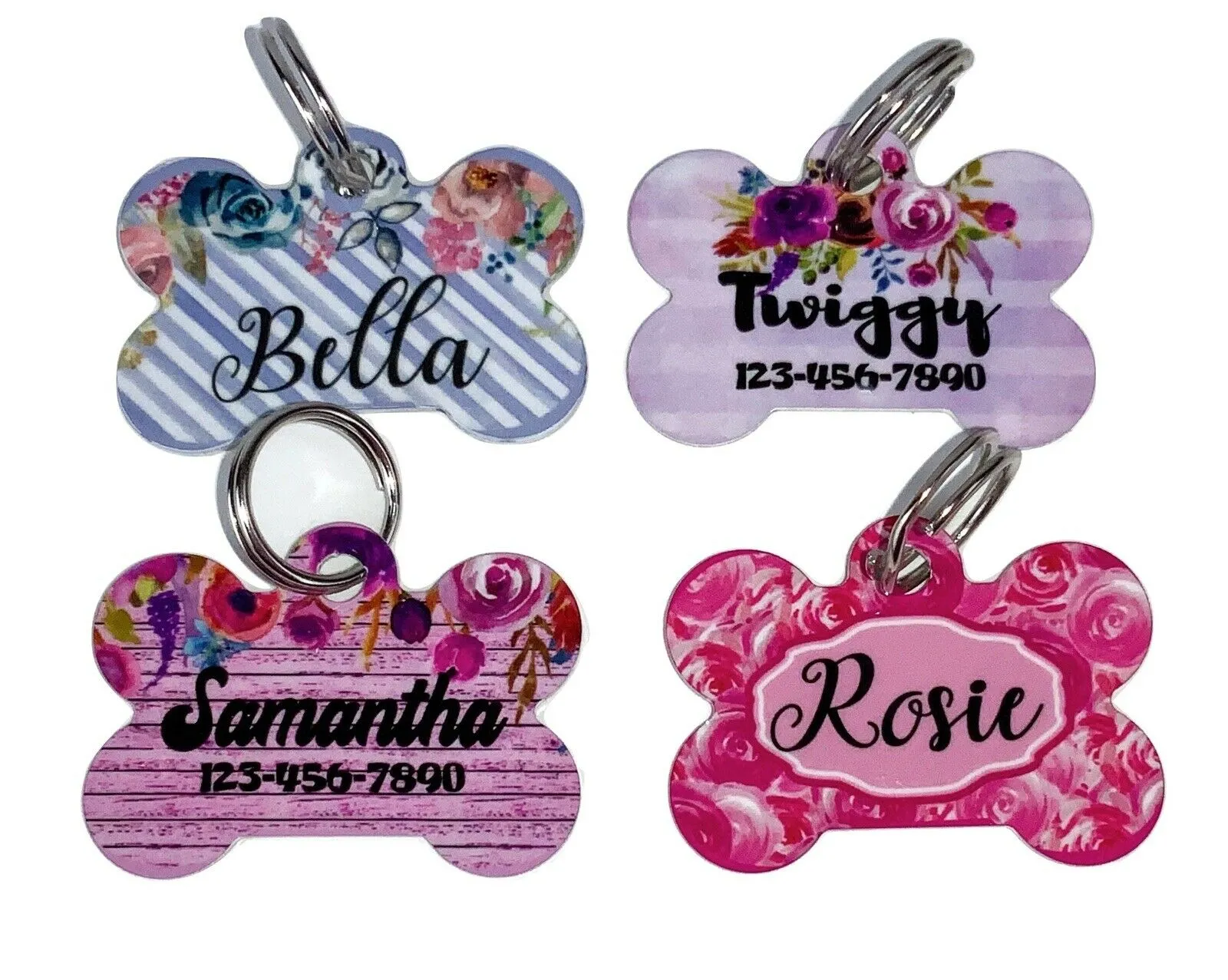 Pet ID Tag Chucky Personalized Custom Double Sided Pet Tag w/name & number Petcollarshandmade