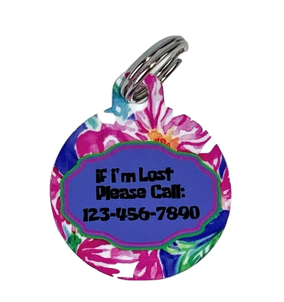 Pet ID Tag Chucky Personalized Custom Double Sided Pet Tag w/name & number Petcollarshandmade