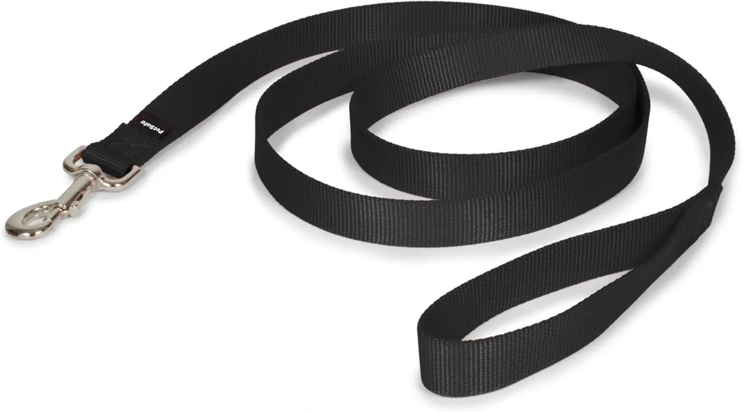 PetSafe Nylon Dog Leash  Strong, Durable, Traditional Style Leash with Easy to Use Bolt Snap for Small, Medium and Large Dogs  1" x 6', Black