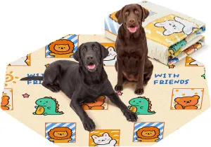 PJYucien Reusable Pee Pads for Dogs, 24'' Per Side 62'' Diagonal Octagonal Washable Puppy Pads, Designed for 24'' Width 8 Panels with All Height Playpen,Couch, Crate, Bed, Sofa.