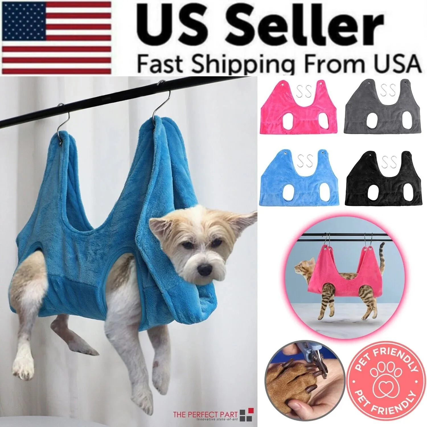 Portable Pet Grooming Hammock - Meet Pampered Paws! 🐾🛁