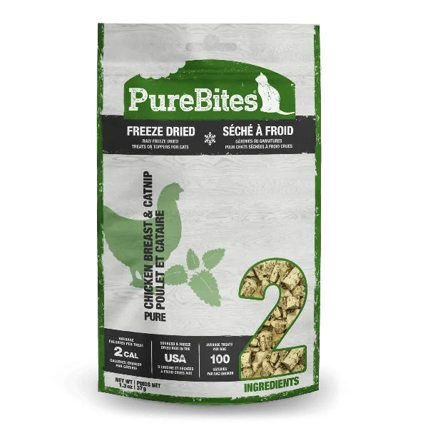 PureBites Freeze Dried Chicken Breast & Catnip Cat Treat, 37g