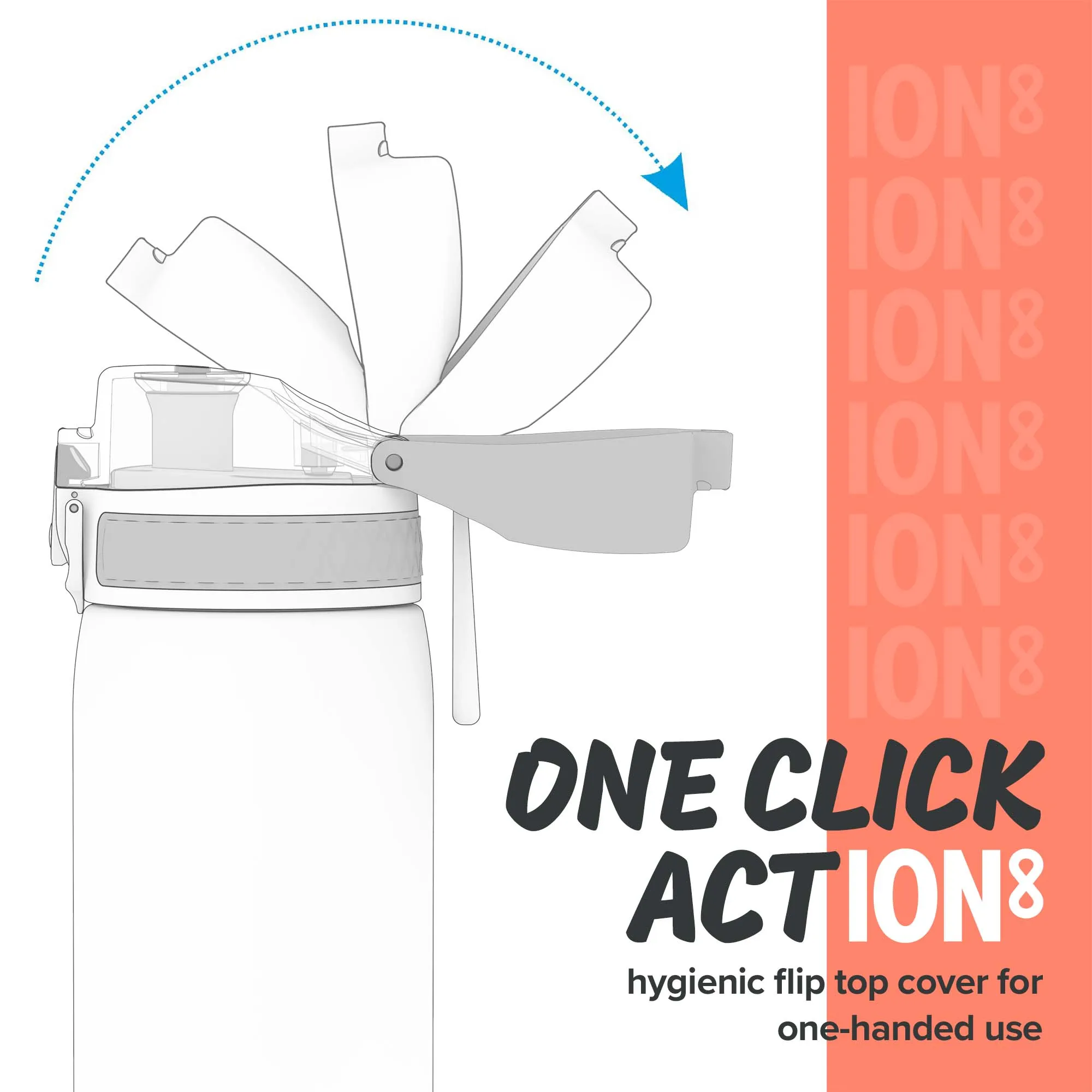 Quench Water Bottle Motivator Sonic Blue 1000ml
