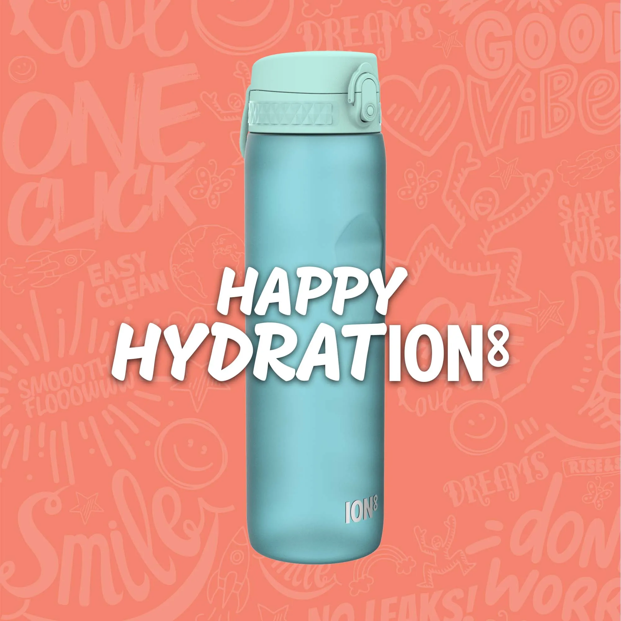 Quench Water Bottle Motivator Sonic Blue 1000ml