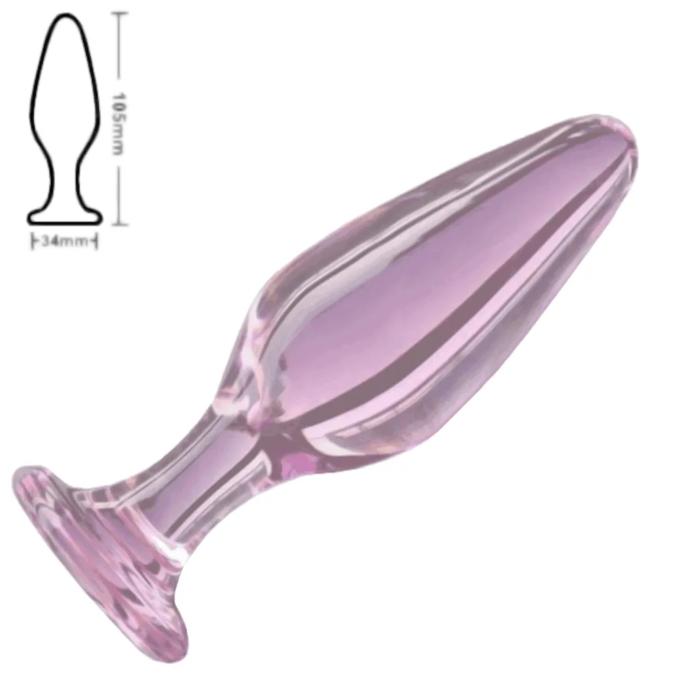 Rose Pink Anal Crystal Glass Kit (3 Piece)
