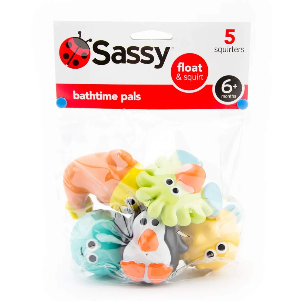 Sassy Bathtime Pals Squirt and Float Toys 9  Months Set of 5 Sea Characters