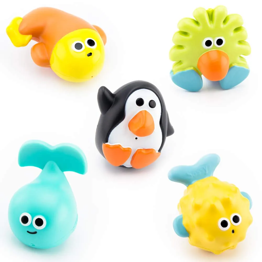 Sassy Bathtime Pals Squirt and Float Toys 9  Months Set of 5 Sea Characters