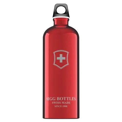 Sigg Water Bottle - Swiss Emblem - Red - 1 Liter