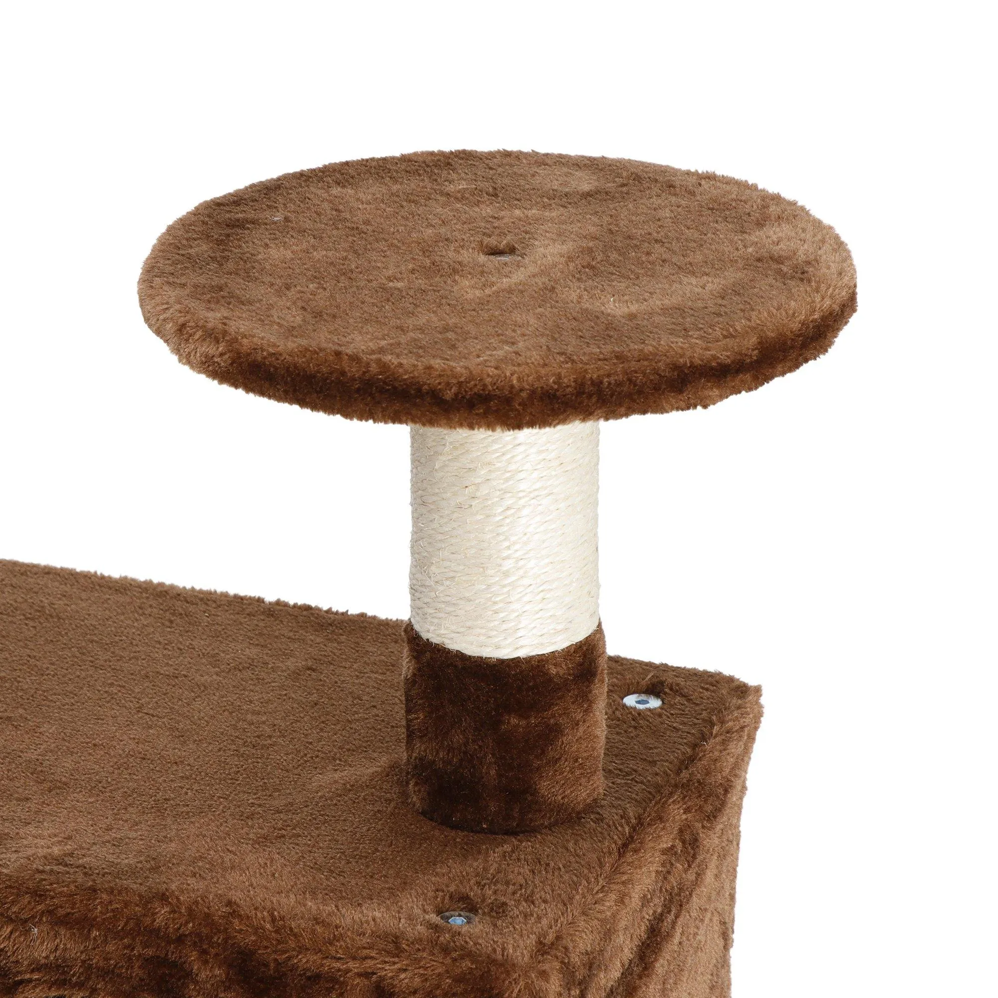 ZENY™ 53‘‘ Cat Tree with Sisal-Covered Scratching Posts and 2 Plush Rooms Cat Furniture for Kittens